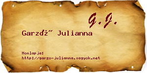 Garzó Julianna névjegykártya